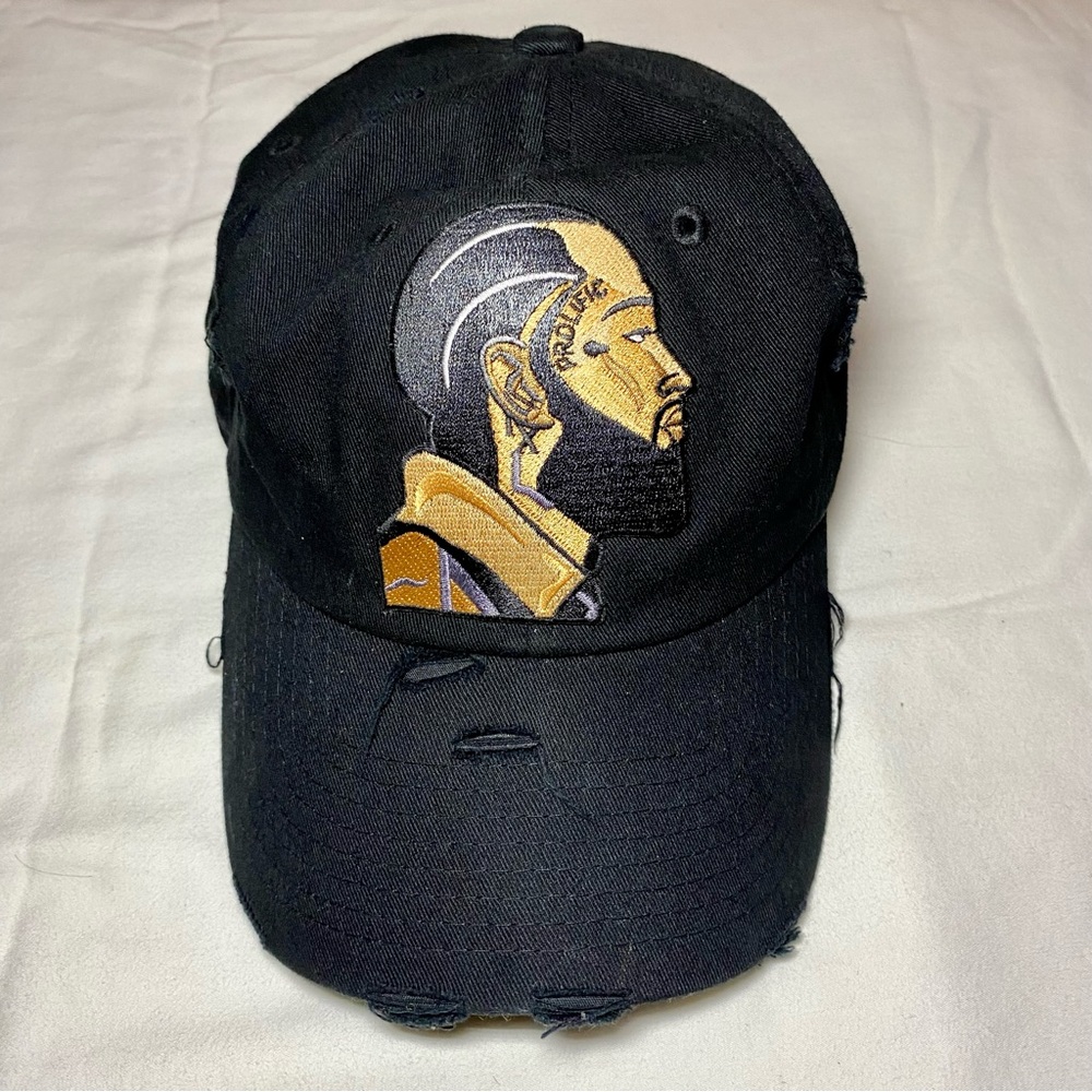 Nipsey Black Distressed Ballcap